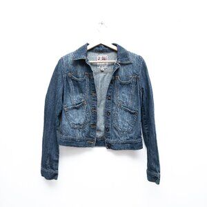 J & Co Vintage Cropped Blue Jean Jacket